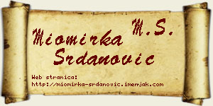 Miomirka Srdanović vizit kartica
